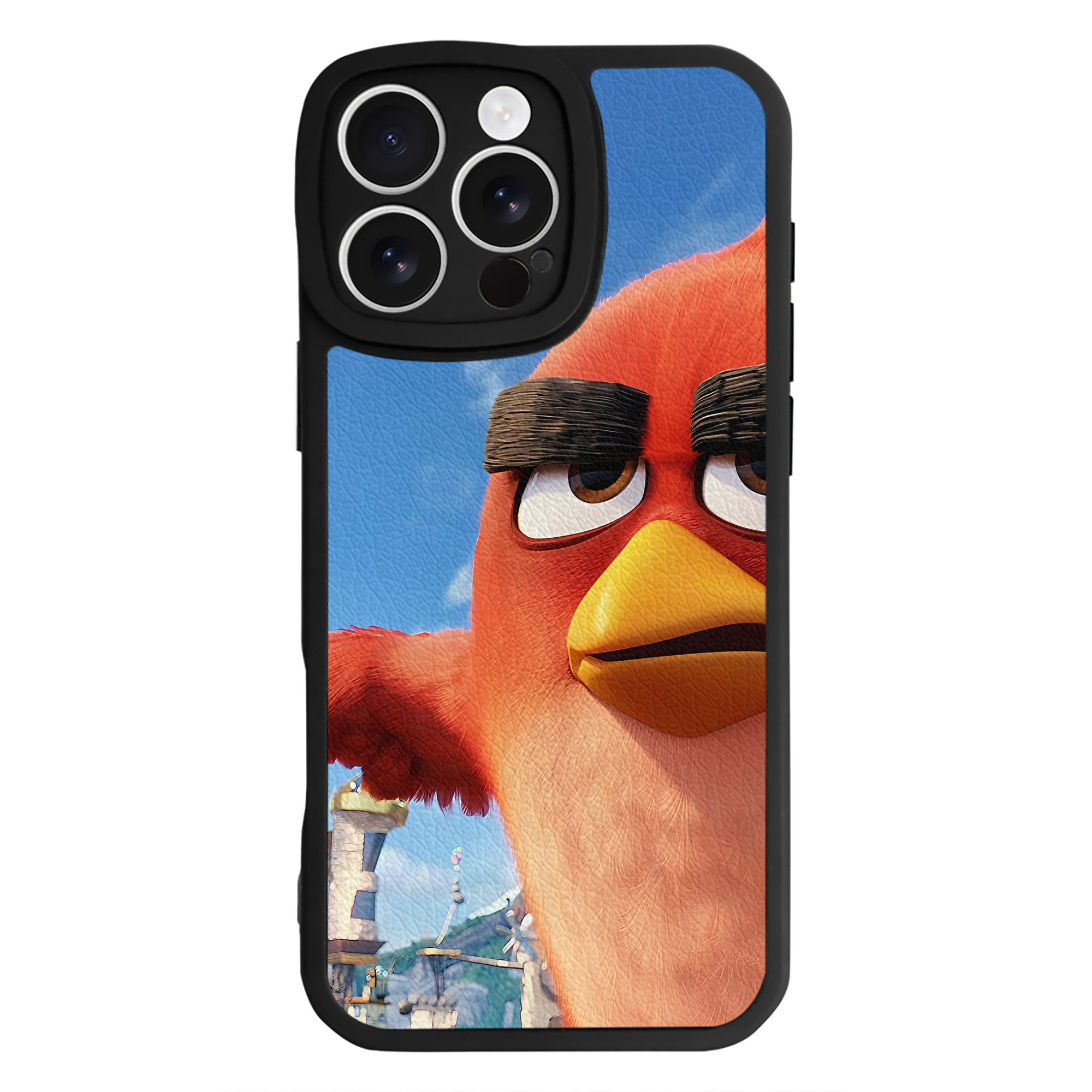 （画像用） Angry Birds アングリーバード 【iPhone 16シリーズ対応】シリコンスマホケース（レザー調） 材質：シリコン